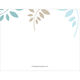 White Botanical Leaves Folded Note Cards Image 4 of 5